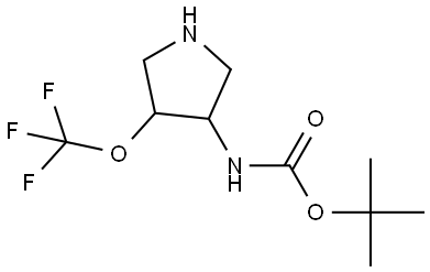 tert-butyl (4-(trifluoromethoxy)pyrrolidin-3-yl)carbamate Structure