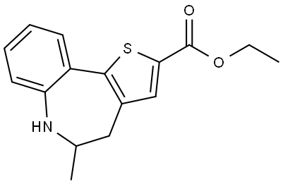 4H-Thieno[3,2-d][1]benzazepine-2-carboxylic acid, 5,6-dihydro-5-methyl-, ethyl ester Structure
