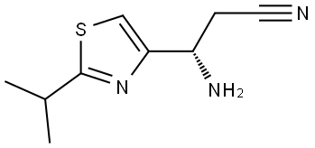 (βS)-β-Amino-2-(1-methylethyl)-4-thiazolepropanenitrile Structure