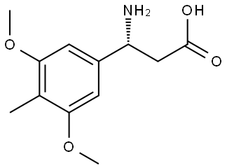 (βR)-β-Amino-3,5-dimethoxy-4-methylbenzenepropanoic acid Structure
