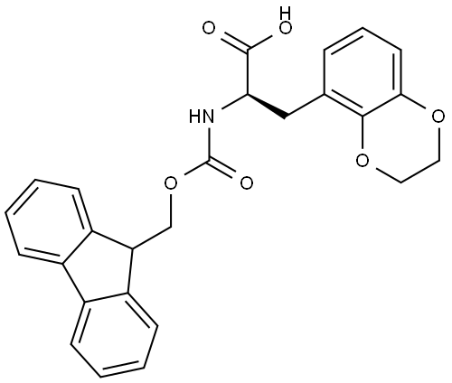 (R)-a-(Fmoc-amino)-2,3-dihydro-1,4-benzodioxin-5-propanoic acid Structure