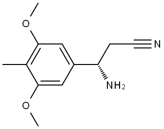 (βS)-β-Amino-3,5-dimethoxy-4-methylbenzenepropanenitrile Structure