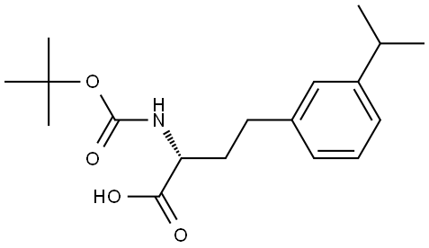 (R)-a-(Boc-amino)-3-isopropylbenzenebutanoic acid Structure
