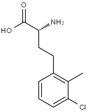 (R)-a-Amino-3-chloro-2-methylbenzenebutanoic acid Structure