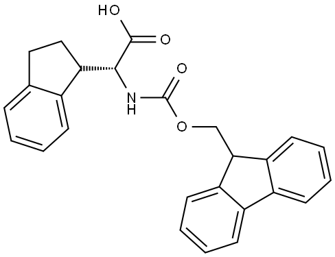 (R)-a-(Fmoc-amino)-2,3-dihydro-1H-indene-1-acetic acid Structure