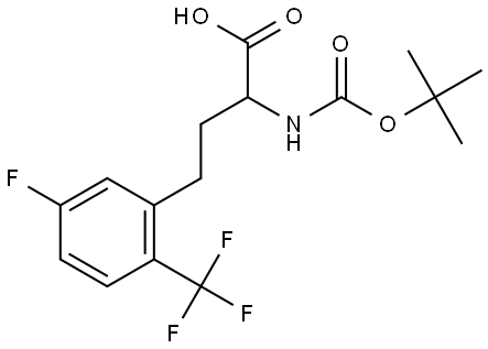 N-Boc-5-fluoro-2-trifluoromethyl-DL-homophenylalanine Structure