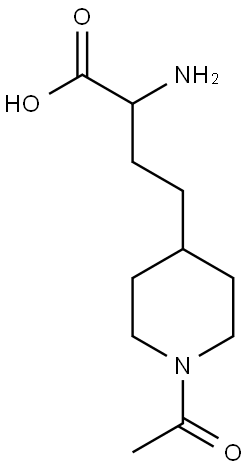 a-Amino-1-acetyl-4-piperidinebutanoic acid Structure