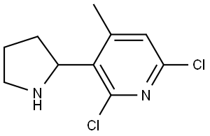 2,6-Dichloro-4-methyl-3-(2-pyrrolidinyl)pyridine Structure