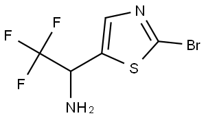 2-Bromo-α-(trifluoromethyl)-5-thiazolemethanamine Structure
