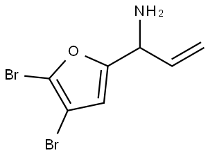 4,5-Dibromo-α-ethenyl-2-furanmethanamine Structure