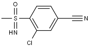3-chloro-4-(S-methylsulfonimidoyl)benzonitrile Structure