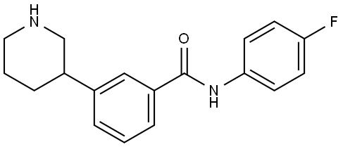 N-(4-Fluorophenyl)-3-(piperidin-3-yl)benzamide Struktur