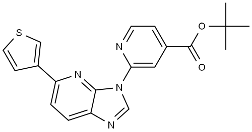 tert-Butyl2-[5-(thiophen-3-yl)-3H-imidazo[4,5-b]pyridin-3-yl]pyridine-4-carboxylate Struktur
