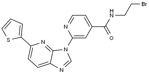 N-(2-Bromoethyl)-2-[5-(thiophen-2-yl)-3H-imidazo[4,5-b]pyridin-3-yl]pyridine-4-carboxamide Struktur