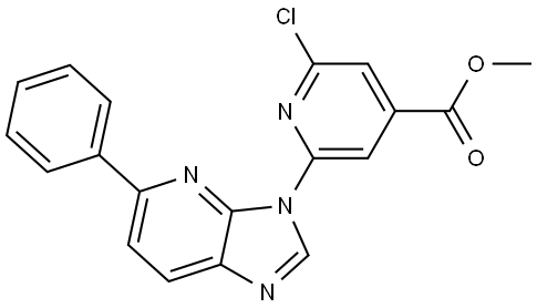 Methyl2-chloro-6-{5-phenyl-3H-imidazo[4,5-b]pyridin-3-yl}pyridine-4-carboxylate|