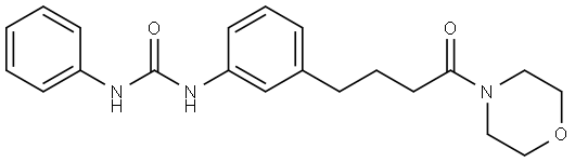 1-{3-[4-(Morpholin-4-yl)-4-oxobutyl]phenyl}-3-phenylurea Struktur