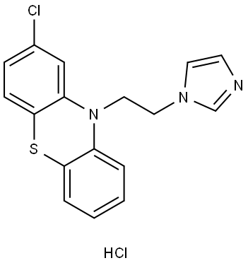 2-Chloro-10-[2-(1H-imidazol-1-yl)ethyl]-10H-phenothiazinehydrochloride Struktur