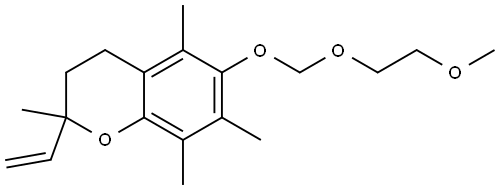 2-Ethenyl-6-[(2-methoxyethoxy)methoxy]-2,5,7,8-tetramethyl-3,4-dihydro-2H-1-benzopyran Struktur