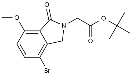 tert-Butyl2-(4-bromo-7-methoxy-1-oxo-2,3-dihydro-1H-isoindol-2-yl)acetate Struktur