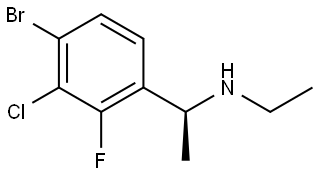 (αS)-4-Bromo-3-chloro-N-ethyl-2-fluoro-α-methylbenzenemethanamine Structure