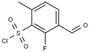2-Fluoro-3-formyl-6-methylbenzenesulfonyl chloride Structure
