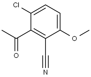 2-Acetyl-3-chloro-6-methoxybenzonitrile Structure