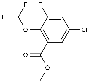 Methyl 5-chloro-2-(difluoromethoxy)-3-fluorobenzoate Struktur