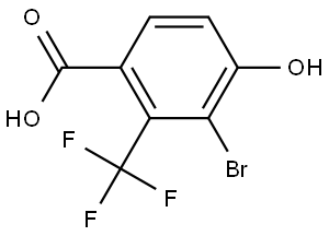 3-Bromo-4-hydroxy-2-(trifluoromethyl)benzoic acid Structure
