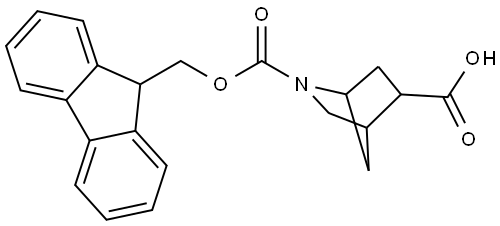 2-(((9H-Fluoren-9-yl)methoxy)carbonyl)-2-azabicyclo[2.2.1]heptane-5-carboxylic acid Struktur