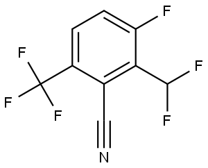 2-(Difluoromethyl)-3-fluoro-6-(trifluoromethyl)benzonitrile Structure