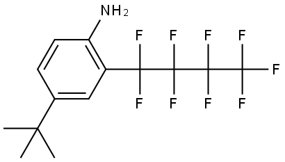 Benzenamine, 4-(1,1-dimethylethyl)-2-(1,1,2,2,3,3,4,4,4-nonafluorobutyl)- Struktur