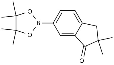 2,2-Dimethyl-6-(4,4,5,5-tetramethyl-1,3,2-dioxaborolan-2-yl)-2,3-dihydro-1H-inden-1-one Struktur