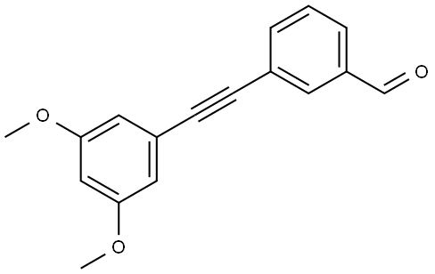 3-[2-(3,5-Dimethoxyphenyl)ethynyl]benzaldehyde Structure
