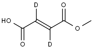 2-Butenedioic-2,3-d2 acid, 1-methyl ester, (2E)- Struktur
