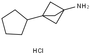 3-cyclopentylbicyclo[1.1.1]pentan-1-amine
hydrochloride Struktur
