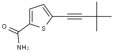 5-(3,3-Dimethyl-1-butyn-1-yl)-2-thiophenecarboxamide Structure