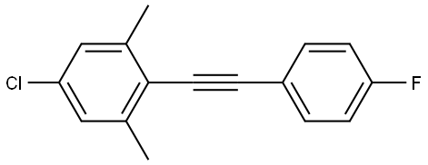 5-Chloro-2-[2-(4-fluorophenyl)ethynyl]-1,3-dimethylbenzene Structure