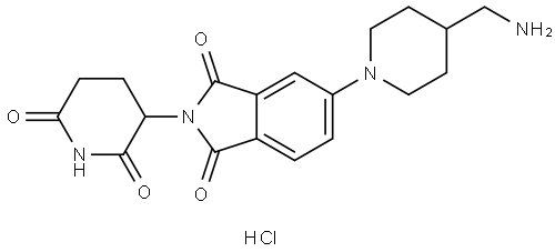 5-(4-(Aminomethyl)piperidin-1-yl)-2-(2,6-dioxopiperidin-3-yl)isoindoline-1,3-dione hydrochloride Structure
