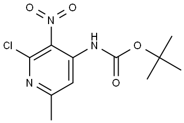 tert-Butyl (2-chloro-6-methyl-3-nitropyridin-4-yl)carbamate Struktur