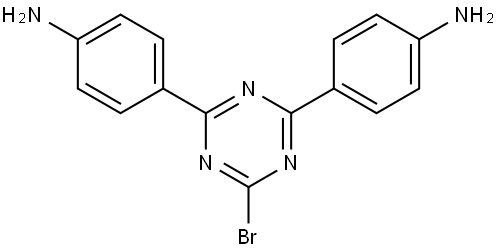 4,4'-(6-溴-1,3,5-三嗪-2,4-二基)二苯胺 结构式