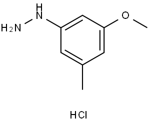 Hydrazine, (3-methoxy-5-methylphenyl)-, hydrochloride (1:1) Struktur
