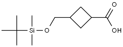 3-(((tert-Butyldimethylsilyl)oxy)methyl)cyclobutane-1-carboxylic acid Struktur