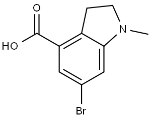 6-Bromo-1-methylindoline-4-carboxylic acid Structure