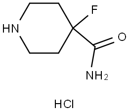 4-Fluoropiperidine-4-carboxamide hydrochloride Struktur