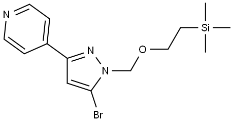4-(5-Bromo-1-((2-(trimethylsilyl)ethoxy)methyl)-1H-pyrazol-3-yl)pyridine Structure