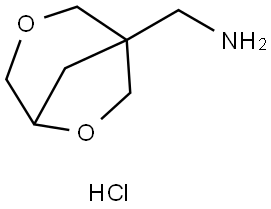 (3,6-Dioxabicyclo[3.2.1]octan-1-yl)methanamine (hydrochloride) Structure