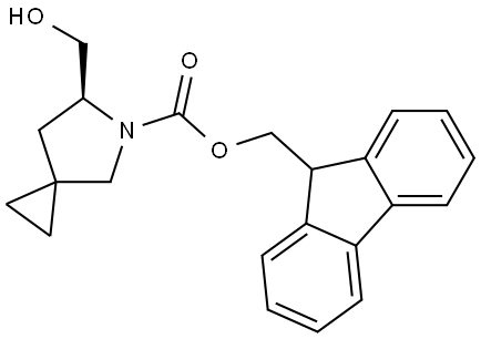 (9H-Fluoren-9-yl)methyl (S)-6-(hydroxymethyl)-5-azaspiro[2.4]heptane-5-carboxylate Struktur