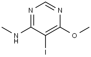 5-Iodo-6-methoxy-N-methylpyrimidin-4-amine Struktur