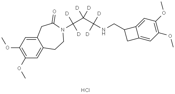 rac-N-desmethyl Ivabradine-d6 (hydrochloride) Struktur