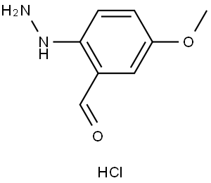 Benzaldehyde, 2-hydrazinyl-5-methoxy-, hydrochloride (1:1) Struktur